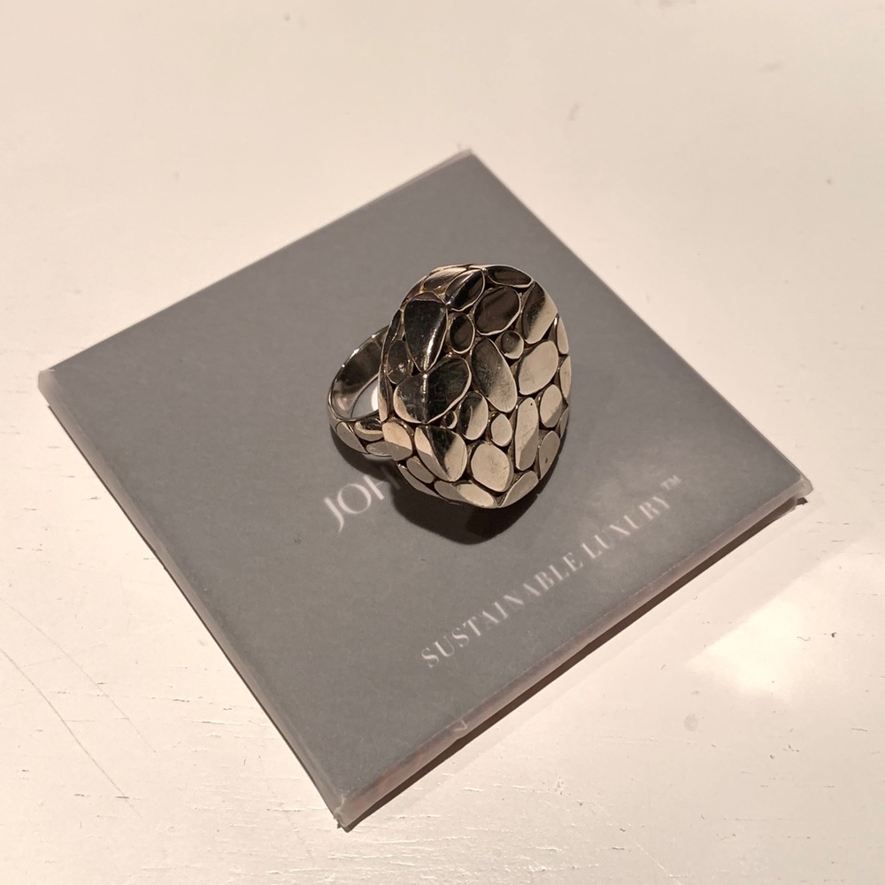 JOHN HARDY Kali Silver Disc Round Ring